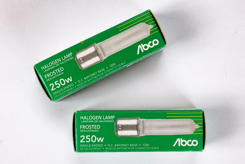 Abco Halogen Lamp Bayonet Base 2 Frosted Bulbs 250W 120V UNUSED