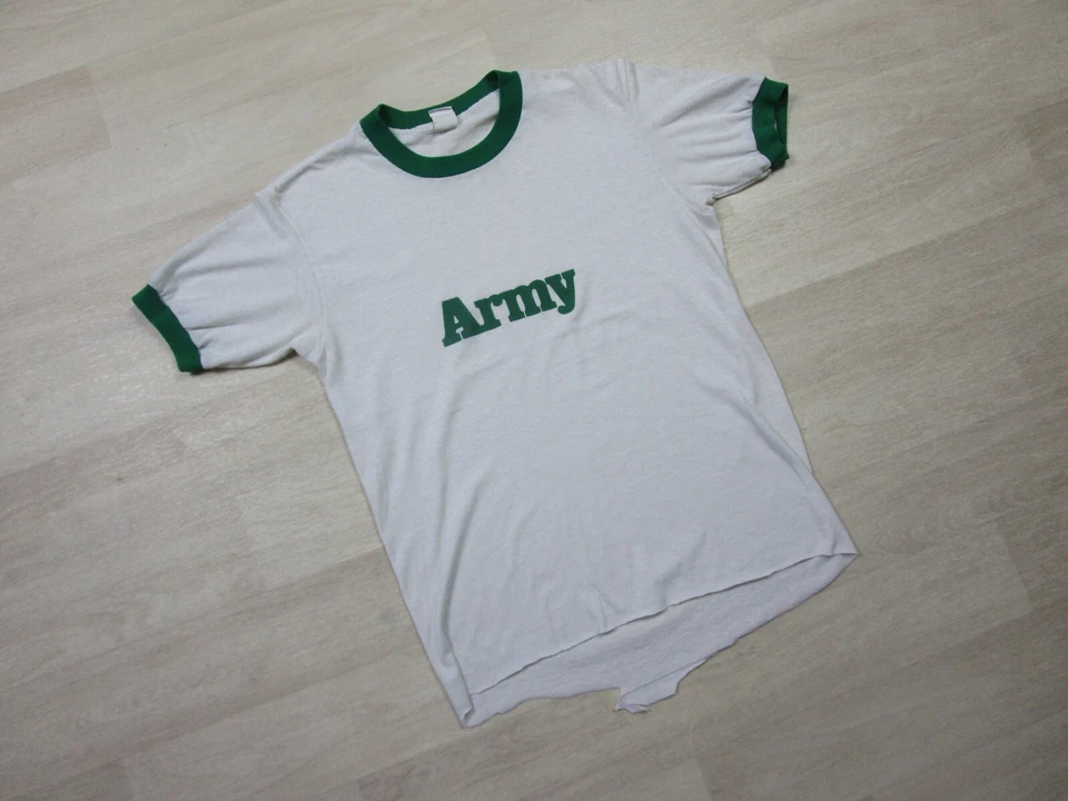 Vintage United States Army Ringer T Shirt (M) Military Retro Streetwear Skater - Image 2 of 4