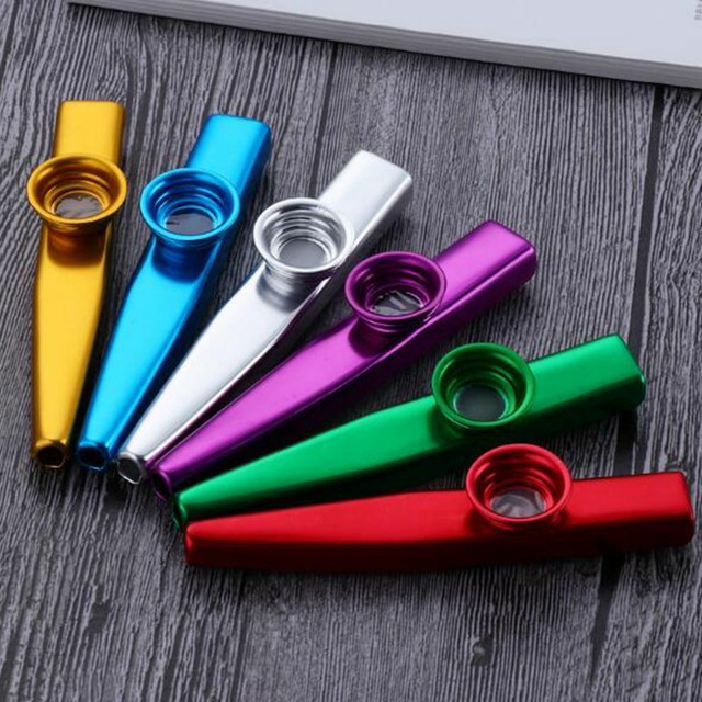 TRUMPET KAZOO Metal 10.5" Long Plastic Mouthpiece Great Music Gift USA