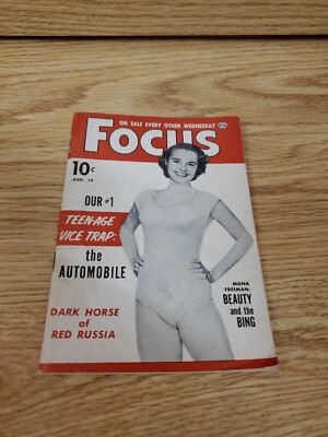 FOCUS Men's Pocket Magazine August 19 1953 Risque Teen-age Vice Trap