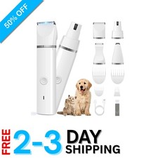 Lightweight Cordless Dog Clippers - Rechargeable Nail Grinder Hair Trimmer