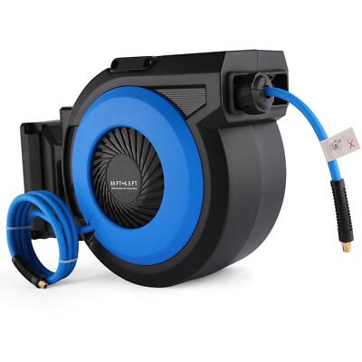   Air Hose Reel 80FT Retractable Ceiling/Wall Mount Hose Reel Automatic Rewind