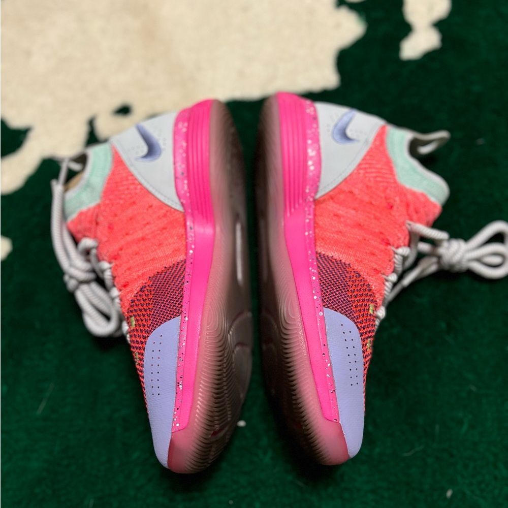 シューズ(男性用) kd11 eybl Nike KD 11 GS EYBL Peach Jam AH3465-600 Size Mens 5.5
