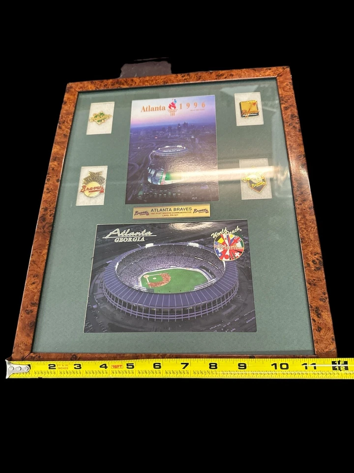 Vintage Atlanta Braves 1991 Post Season Commemorative Lapel (5) Pin Set - Image 2 of 4