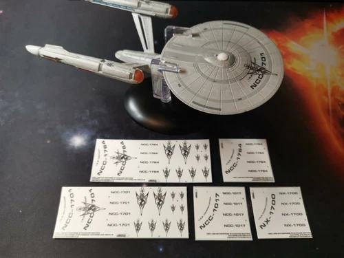 USS ENTERPRISE CUSTOM DECALS Star Trek Discovery EAGLEMOSS - NO MODEL