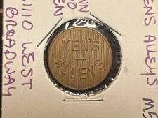 Minneapolis, MN Trade Token: Ken's Alleys 2110 W. Broadway (TC-149925)