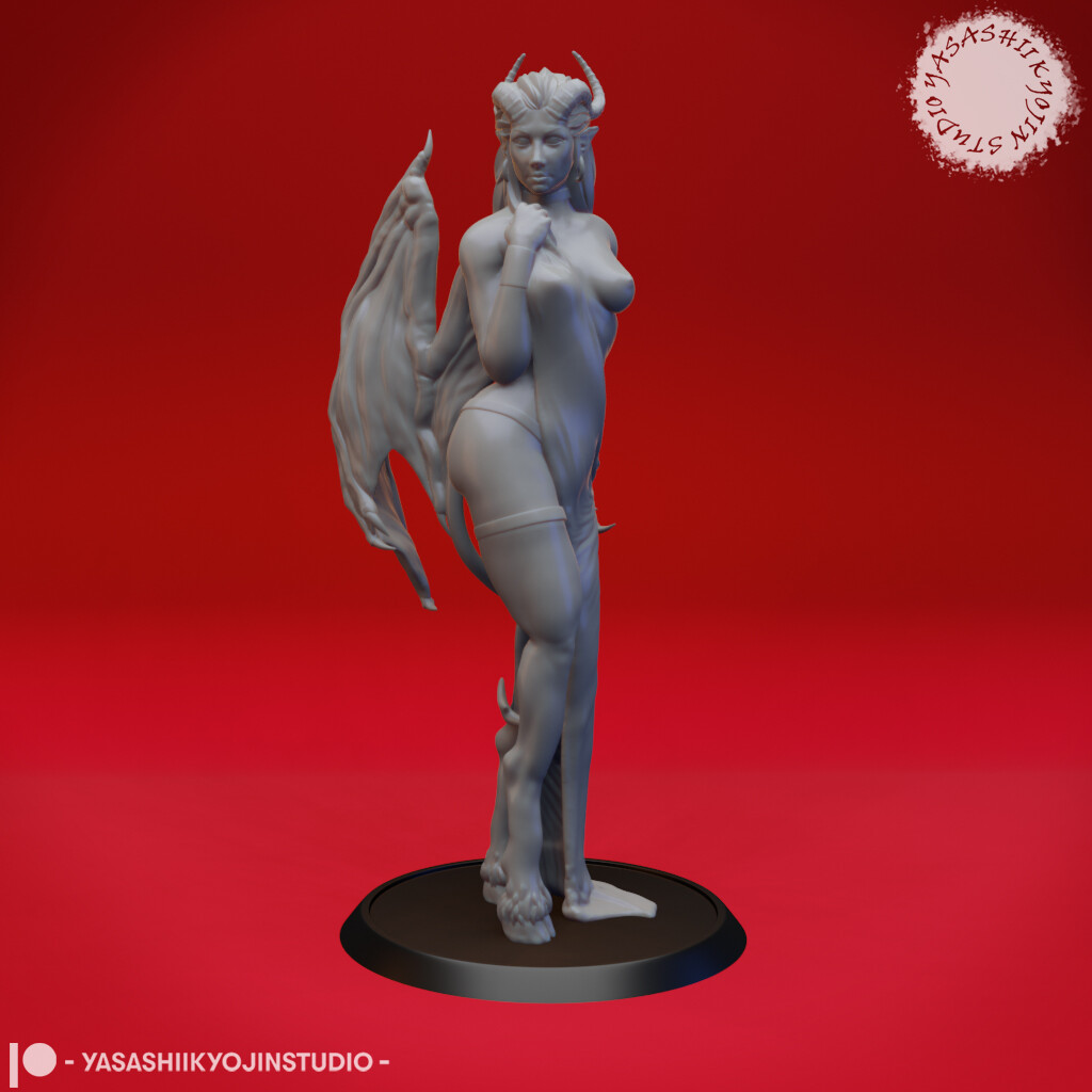 Succubus - 32/54mm Miniature for Tabletop RPGs (DnD, D&D, Pathfinder)