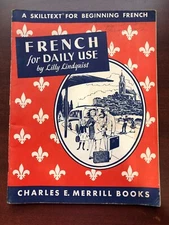 Vtg Book 1961 French For Daily Use By Lilly Linquist