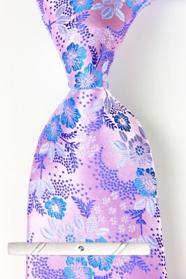 Classic Silk Tie With Purple & Pink Checks | Classy Men Collection