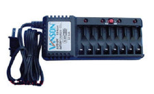 8 Slot Battery Charger For Ni-MH / Ni-CD, AA, AAA, Rechargeable Batteries Vanson