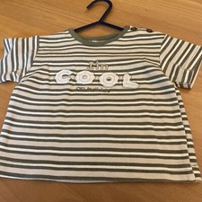 baby boys clothes 3-6 months Cherokee Olive Stiped I'm Cool Short Sleeve Top