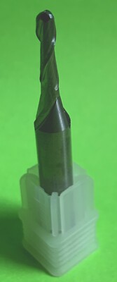 Amana 46369 Double Flute Up-Cut Ball Nose Spiral 1/16 R x 1/8 D x 1/2 CH x 1/4
