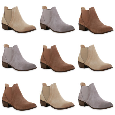 Damen Stiefeletten Chelsea Boots 900695 Mode