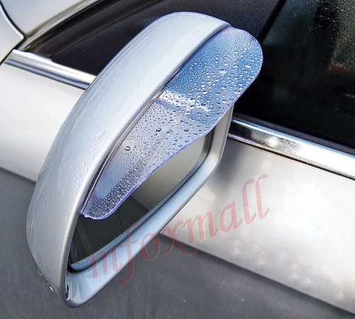 2X Car Parts Rear View Side Mirror Rainproof Cover Sun Water Guard Shield Trim - Picture 2 of 9