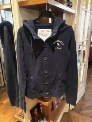 Sweat bleu marine à capuche Abercrombie & Fitch - taille M - Photo 1/4