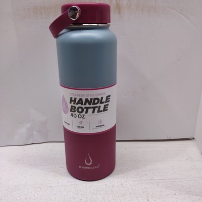 HydroClear 40oz STAINLESS STEEL HANDLE BOTTLE RED-OMBRE