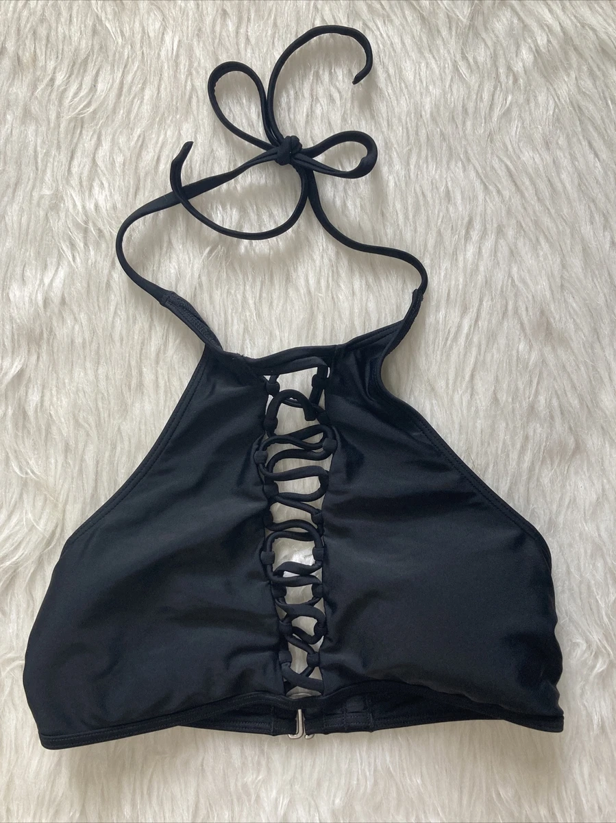 Hollister black bikini top sale