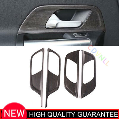 Car Inner Door Handle Bowl Trim Frame Fit For Benz GLB W247 2020-2024 Wood Grain