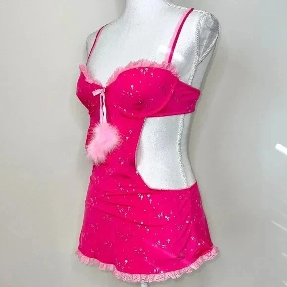 Victoria’s Secret Sexy Things Costume Slip Santa Baby 34C - Image 3 of 4