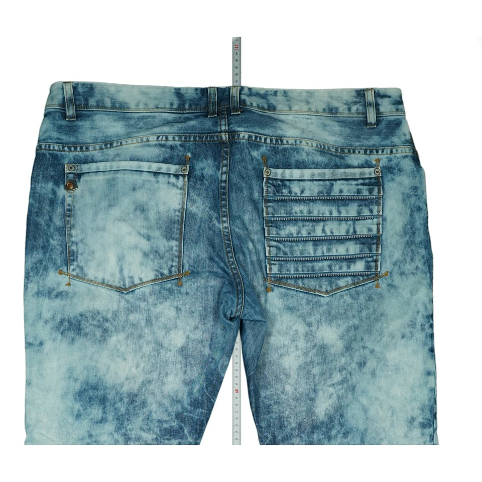 Rainbow Damen Jeans Hose Boyfriend Zip Slim XXL W38 used Look destroy Acid Blau - Bild 4 von 4