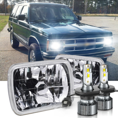 7x6'' Inch LED Headlight H4 Projector HI-LO Beam For Chevy S10 Blazer 1983-1994