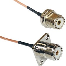RG316 UHF Female BULKHEAD to UHF Female Flange RF Cable Rapid-SHIP LOT