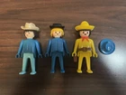 Vintage Geobra PLAYMOBIL Figures 1974 Lot of 3 Plus Extra Hat