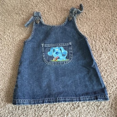 vintage Blue's Clues embroidered denim overall Dress | eBay
