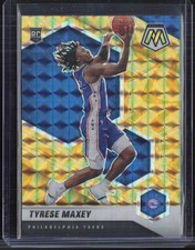 2020 Panini Mosaic Reactive Gold #203 Tyrese Maxey RC Rookie 