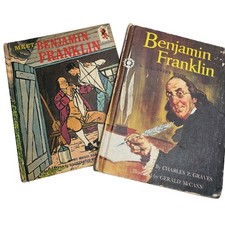 Set of 2 Vintage 1960s Benjamin Franklin Childrens Picture Books Hardcover