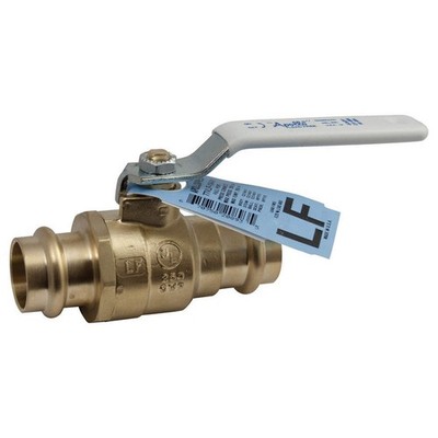 APOLLO 77VLF10301 Manual 2-Way Ball Valve,Press,Brass 36N581
