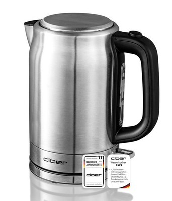 Wasserkocher Cloer-4529 Edelstahl, Wasserstandsanzeige, 1,7 Liter, 2200 Watt NEU