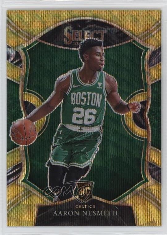 2020-21 Panini Select Concourse Gold Wave Prizm Aaron Nesmith #74 0o4t
