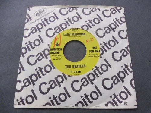 The Beatles – Lady Madonna c/ The Inner Light 1968 USA 45 CAPITOL DJ PROMO