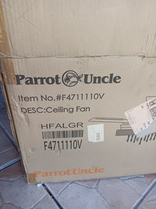 ParrotUncle Ceiling Fan Silver - Manufacturer ParrotUncle, MPN F4711110V