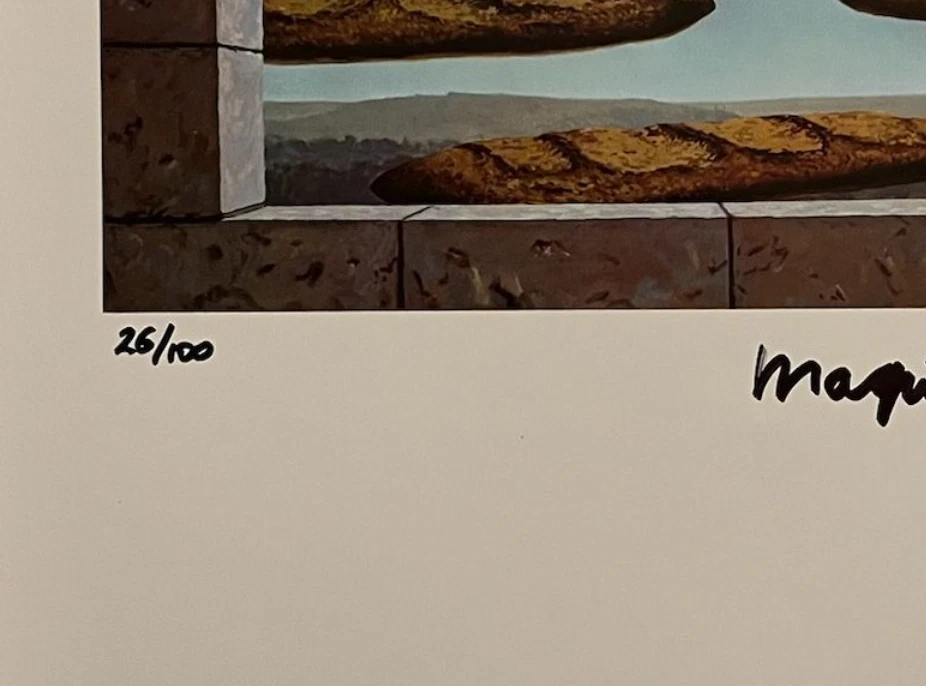 René Magritte, original handsignierte Lithographie mit Echtheitszertifikat & Gutachten von 3.500 $&*= - Bild 3 von 4