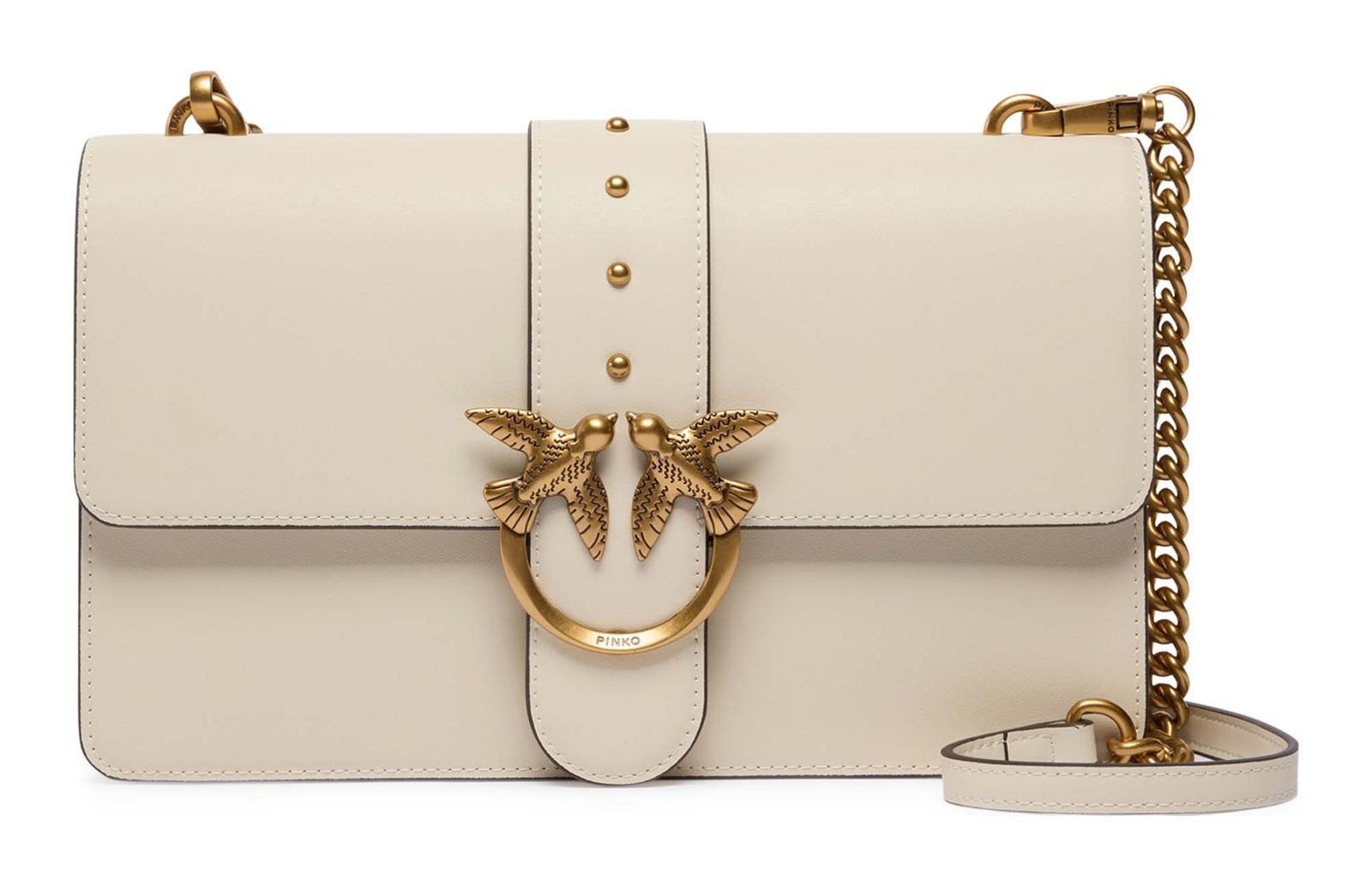 PINKO Classic ST. CL. M Bianco Seta - Antique Gold