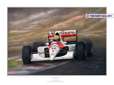 Ayrton Senna McLaren Formel 1 Druck Gemälde Bild Ltd. Edition Pri