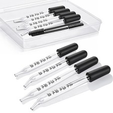 10-Piece Glass Eye Dropper Set with 1mL Pipettes - Versatile Tip Styles