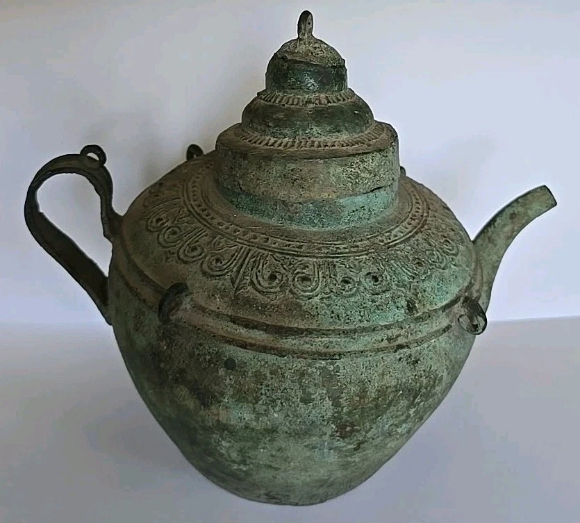 绿色中国风青铜花瓶| eBay