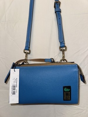 Dooney & Bourke Blue Pebbled Small Alpine Janine Crossbody in the color Sky.