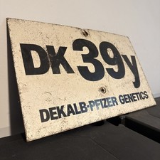 Vintage Dekalb Masonite Sign - PFIZER GENETICS