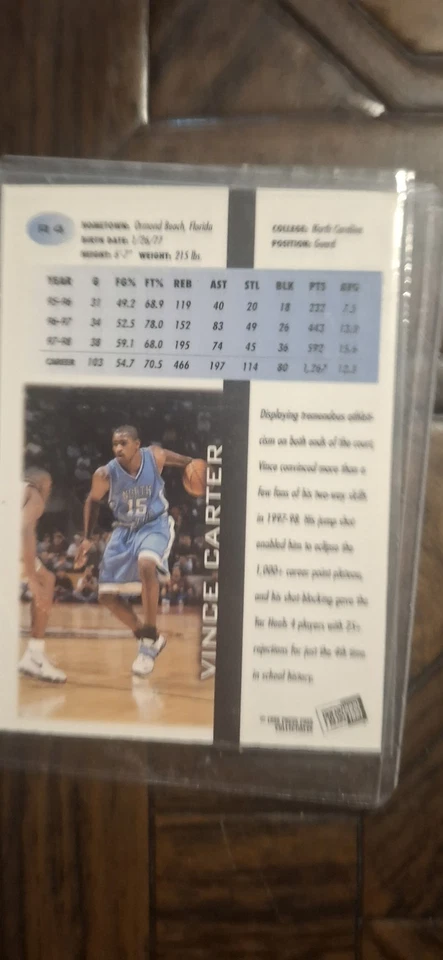 Vince Carter 1998 prueba de prensa radiocontrol con revestimiento Foto 2 de 2