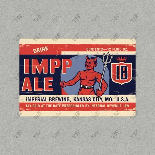 Vintage Imperial Brewing Co. Metal Beer Sign KC Missouri Devil Design #941517