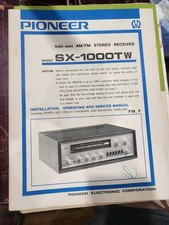  Vintage Original Pioneer SX-1000TW Service M...