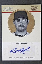 Matt Moore Tampa Bay Rays Signed 2012 Panini Autographed ROOKIE Card #85. rookie card picture