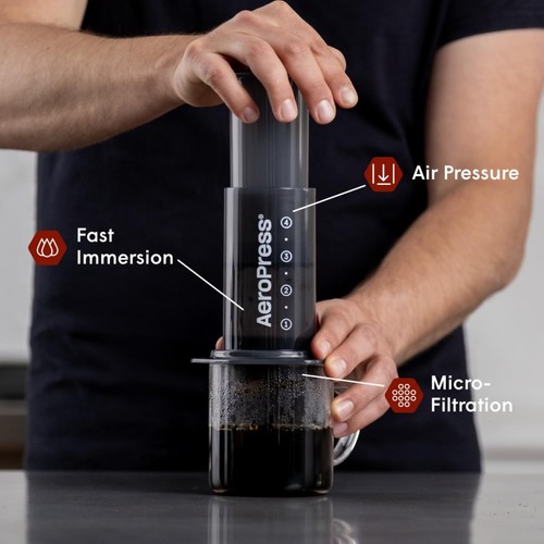 AeroPress Coffee and Espresso Maker with 3-in-1 Brew Technology - Picture 4 of 8