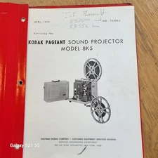 VINTAGE KODAK PAGEANT MODEL 8K5 , 16mm FILM PROJECTOR SERVICE & PARTS MANUALS