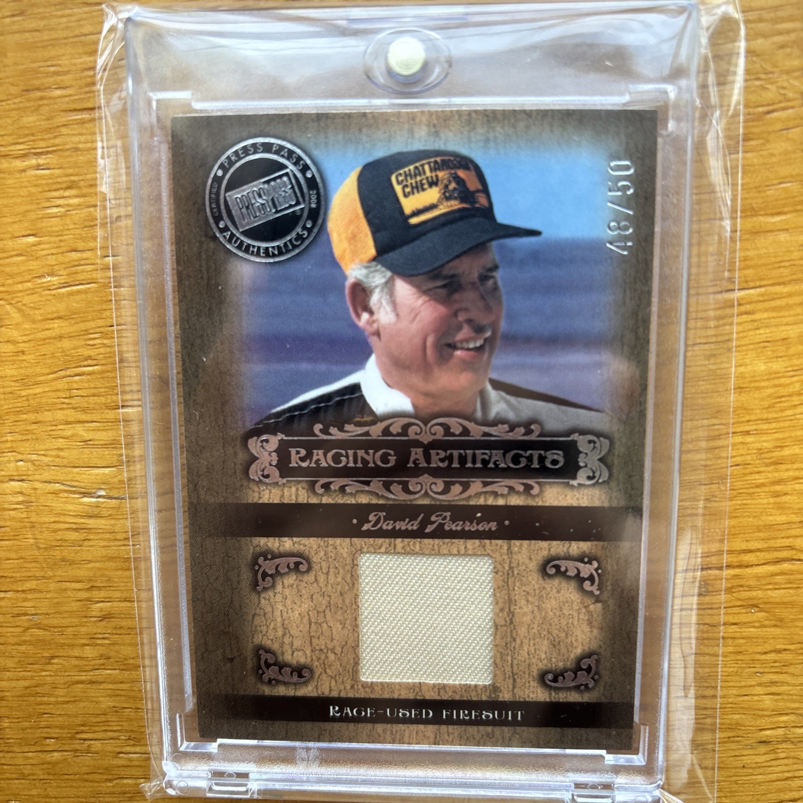 2008 Press Pass Legends - Racing Artifacts David Pearson #DP-F Bronze /150 (MEM)