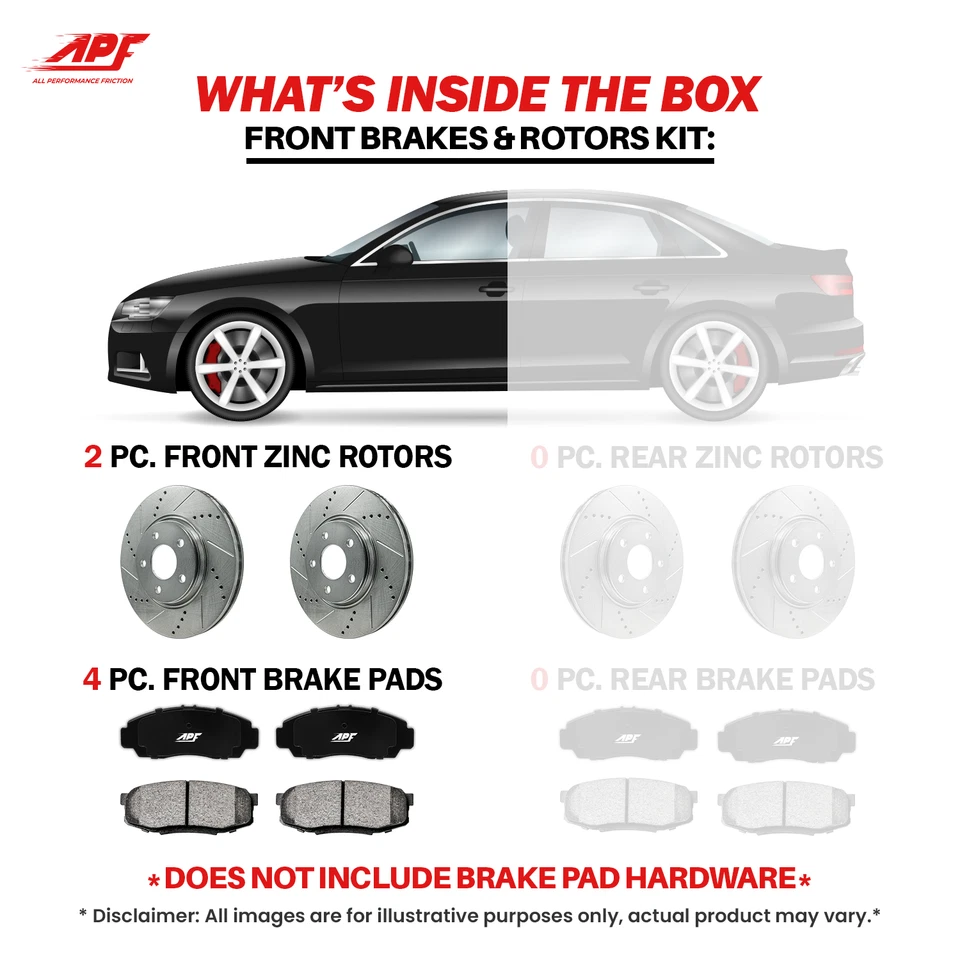 Rotores de freno delanteros taladro/ranura de zinc + pastillas de cerámica para GMC Acadia 2007-2016 Foto 4 de 4